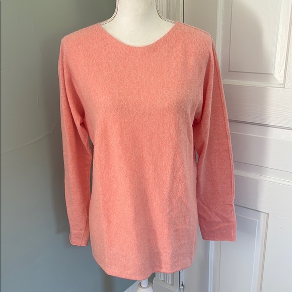 Bianca & Blue Wool Cashmere Silk Coral Long Sleeve Sweater Size Medium - Picture 1 of 5